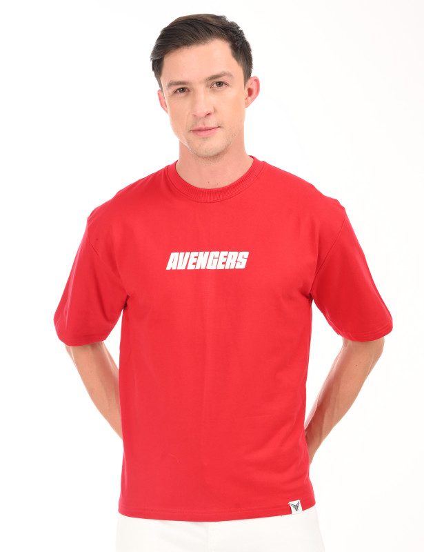 Red Avengers Graphic Cotton T-Shirt for Men