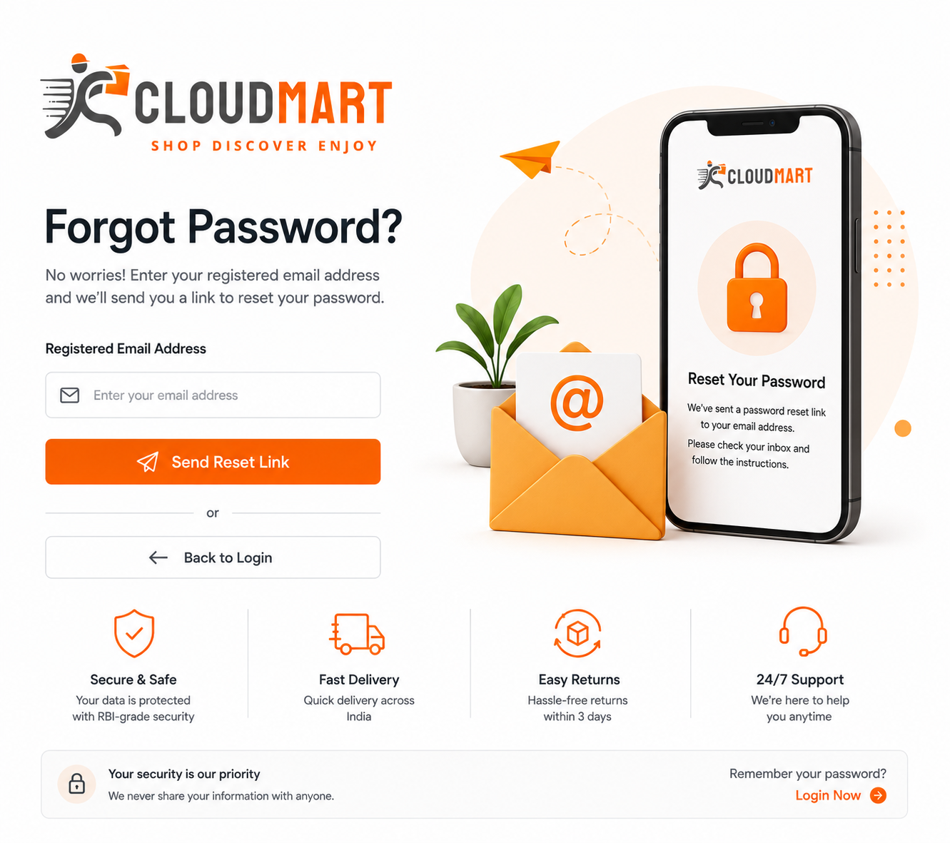 Forgot Password Page Image